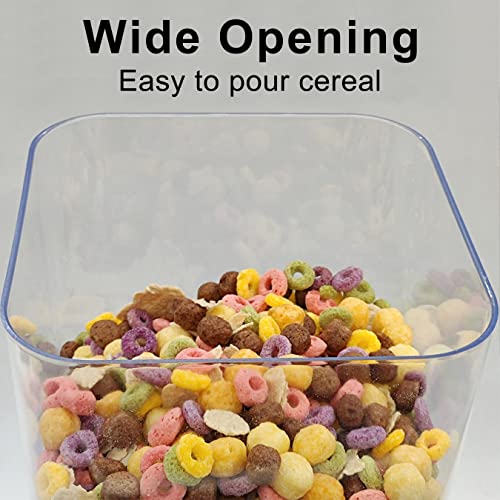 5.5 Qt Cereal Dispenser Countertop with lids, Organization and Storage Containers for Kitchen and pantry, Rice Dispenser for food, Cereal, Beans, Nuts, Snack,Oatmeal, Dog Food, Bird Seed, Black, 1Pc