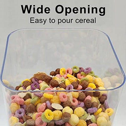 5.5 Qt Cereal Dispenser Countertop with lids, Organization and Storage Containers for Kitchen and pantry, Rice Dispenser for food, Cereal, Beans, Nuts, Snack,Oatmeal, Dog Food, Bird Seed, Black, 1Pc