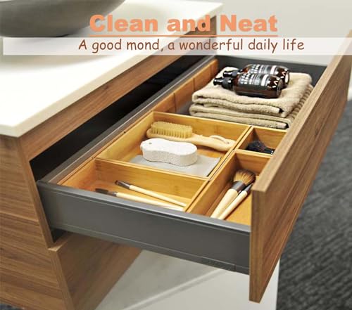 Bamboo Organizer Storage Boxes for Tabletop Bathroom Dresser Organizer Small Boxes, Bamboo 4"*4"