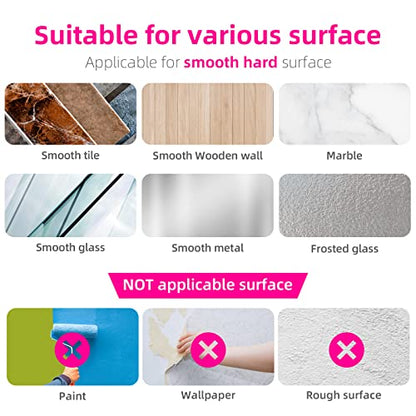 Broom and Mop Holder, Super Anti-Slip Wall Mount, Self Adhesive Gripper for Bathroom, Garage and Laundry Room Storage, Black