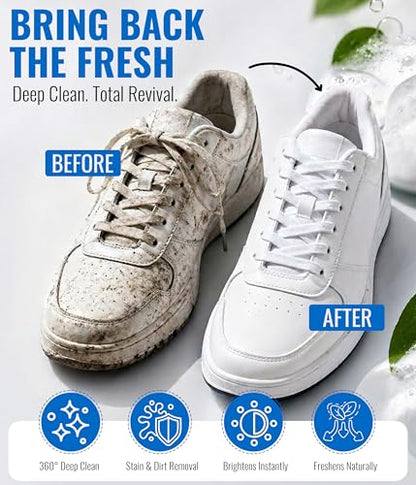 Shoe Washing Machine Bag 2 Pack, Reusable Laundry Shoe Bags for Washer & Dryer, 360° Deep Cleaning Sneaker Bags with Self-Locking Zipper, Shoe Protector for Sneakers & All Shoe Types