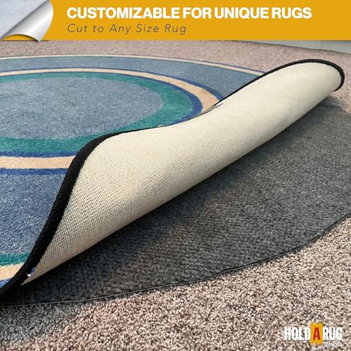 Hold-a-Rug Plush 2' x 4' Nonskid, Nonslip Rug Pad, Reversible Gripper, ¼ Thick, Safe for All Floors and Carpet, Keep Area Rugs Secure