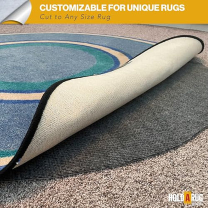 Hold-a-Rug Plush 2' x 4' Nonskid, Nonslip Rug Pad, Reversible Gripper, ¼ Thick, Safe for All Floors and Carpet, Keep Area Rugs Secure