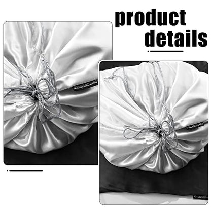 10 Pack Dust Bags for Purses and Handbags, Silk Dust Cover Storage Bag with Drawstring Travel Storage Pouch for Handbag Purse Shoes Boots (White, 23.6 × 19.6 in)