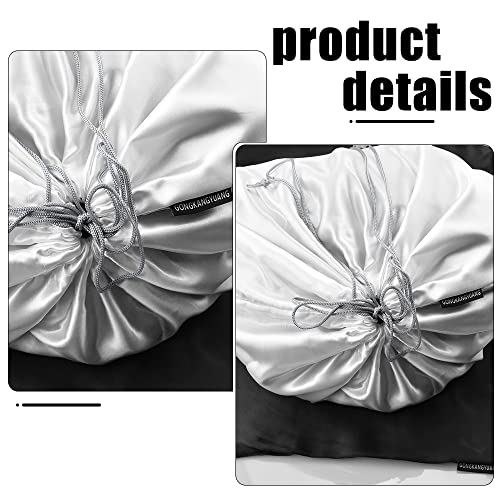 6 Pack Silk Dust Cover Bags for Handbags, Purses, Shoes & Boots - Dustproof Drawstring Bags - Travel Storage Pouches (White, 23.6 19.6 in)