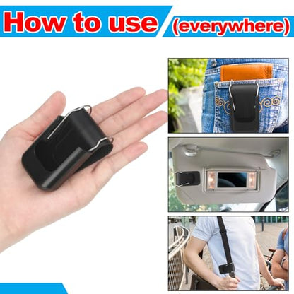 Kingdder 2 Pcs Transmitter Clip Compatible with MicroPLUS Door King Gate Visor Garage Door Opener Remote Clip for Viser Clicker Holder Holster