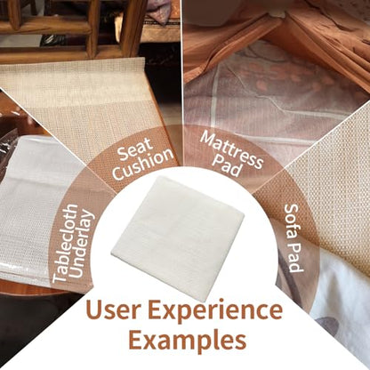 Table Padding Under Tablecloth 79×71in, Non Slip Tablecloth Underlay with Mesh Texture, Keep Tablecloth from Sliding, Anti Slip Rug Pad for Carpet Grippers, Rug Gripper for Tile Floors, Drawer Liner.