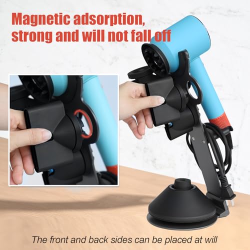 CATOOMUU Grey Hair Dryer Stand Holder for Dyson Supersonic Nural HD16 HD15 | Blow dryer accessory organizer, attachments counter storage rack, space saving bathroom vanity dock