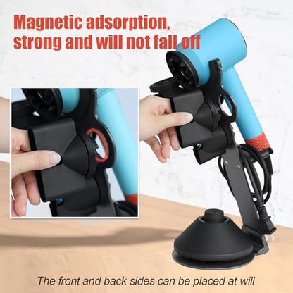CATOOMUU Grey Hair Dryer Stand Holder for Dyson Supersonic Nural HD16 HD15 | Blow dryer accessory organizer, attachments counter storage rack, space saving bathroom vanity dock