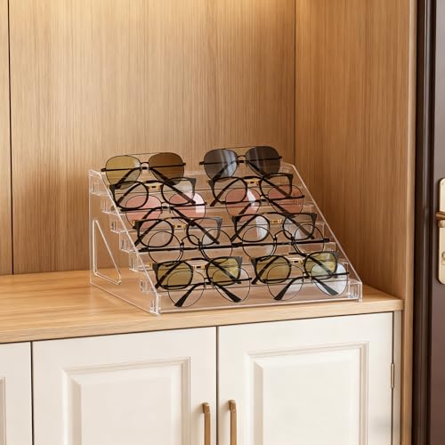 Sunglasses Organizer - Clear Eyeglasses Display stand - Eyeglasses Storage - For Glasses Tabletop Holder Stand(7 Layer)