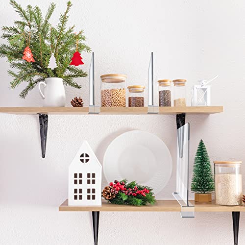 Acrylic Shelf Dividers, 12 Pack Clear Organizers for Closet Organization | Clear Shelf Separators for Clothes and Purses, Wood Shelves Organizer in Bedroom, Kitchen, Office, Cabinets, Bathroom Storage