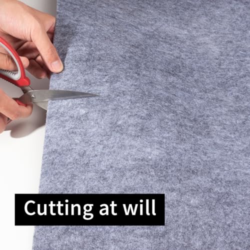 Felt Rug Pad - 1/2 9x12 Foot Extra Large Area Liner for All Floors and Trims, Thick Pad for Hardwood Floors Under Rugs, Keeps Rugs Softly and Securely in Place