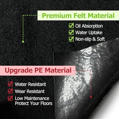 6x4FT Outdoor Storage Shed Floor Mat, Tent Carpet for Camping Furniture | Waterproof Washable with Non Slip Backing, Felt Top & PE Backing, Soft Furniture Cover Carport dust Oil Mat-Tool