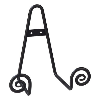 TRIPAR Decorative Scroll Rack, Large Black Display (4.5 Inch Depth) - Functions as Wall Rack or Tabletop Easel - Lightweight and Durable - Showcase Beautiful Plates, China, Artwork and More