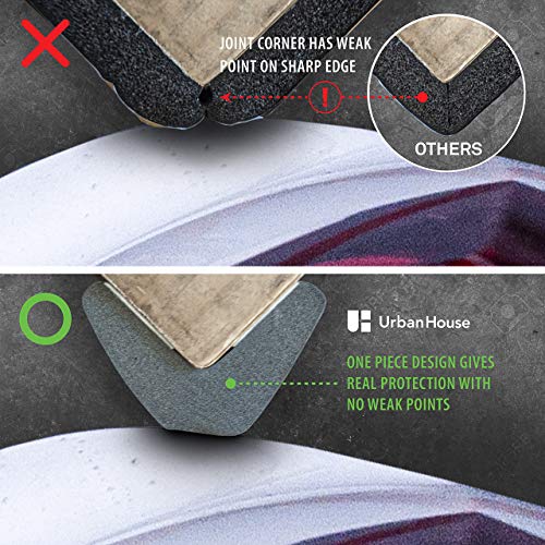 urbanhouse Ultra High-Density Heavy Duty Corner Guard Edge Protector & Bumper for Parking Garages, Workshops and Warehouses - Dark Grey, 24 Inches - 1 Each