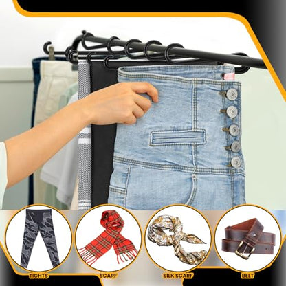 DoubleFill 100 Pcs Plastic Scarf Hanger with Curved Bar 7.9" Black Plastic Hangers Scarf Display Jean Hanger Short Neck Hangers for Boutiques Shops and Vendor Shows Tights Leggings