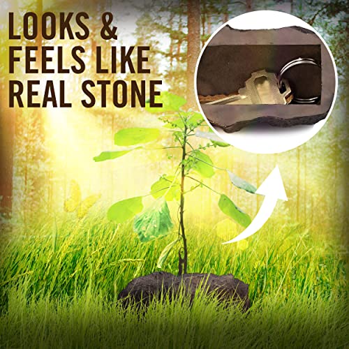 Hide a Key Outside Fake Rock - Looks & Feels like Real Stone - Safe for Outdoor Garden or Yard, Spare Key Storage, Weatherproof Key Holder, Blends with Landscaping by Rampro