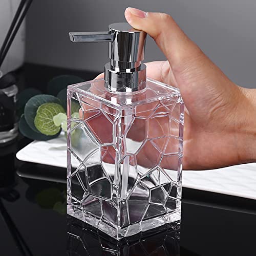 2 Pack Clear Rust Proof Soap Dispenser | Acrylic material for bathroom and kitchen countertops