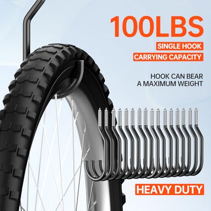 GURADESIGN 16-Pack Heavy Duty Bike Hook, Loading Capacity 100 LBS, 6 inch, Bike Hooks for Garage Wall and Garage Ceiling