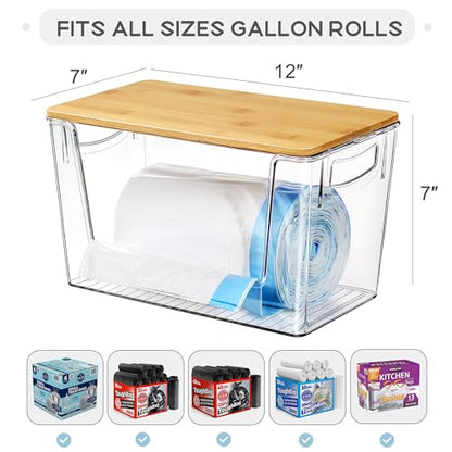 Pantry Organizers Storage, 2 Pack Large Clear Storage Bins for Onion, Potato, Garlic, Canned Food, Organizer Bins for Under Sink, Kitchen, Countertop, Bathroom