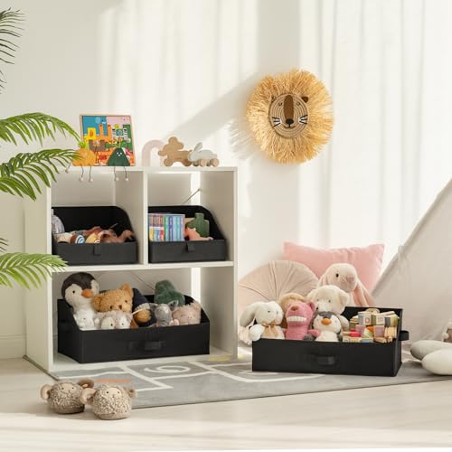 GRANNY SAYS Trapezoid Closet Storage Bins, Large, Black, 3-Pack | Shelf Storage Baskets, Clothes Storage Bin, Closet Organizer and Storage Bins, Clothing Bins for Closet Shelves