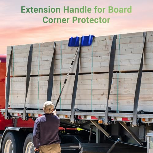 8 Ft Edge Protector Extension Handle, Board Corner Protector Extension Pole for v Shaped Edge Corner Guards, Compatible with Various Edge Protector Flatbed, Detachable Spiral Rod, Handle Only