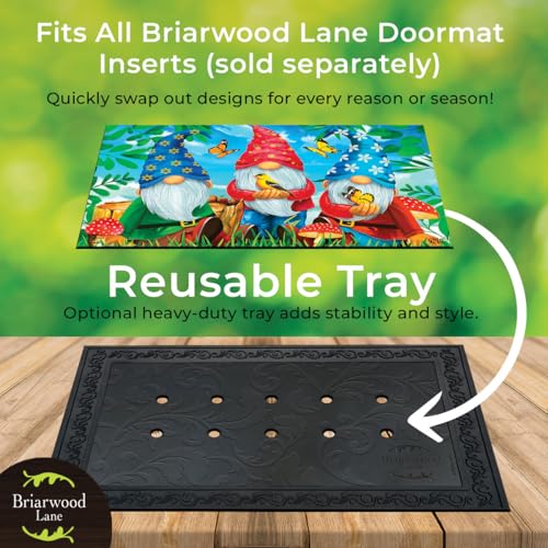 Briarwood Lane Outdoor Rubber Doormat Tray Floral Design