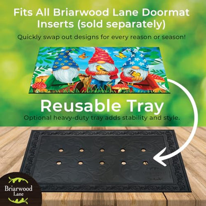Briarwood Lane Outdoor Rubber Doormat Tray Floral Design