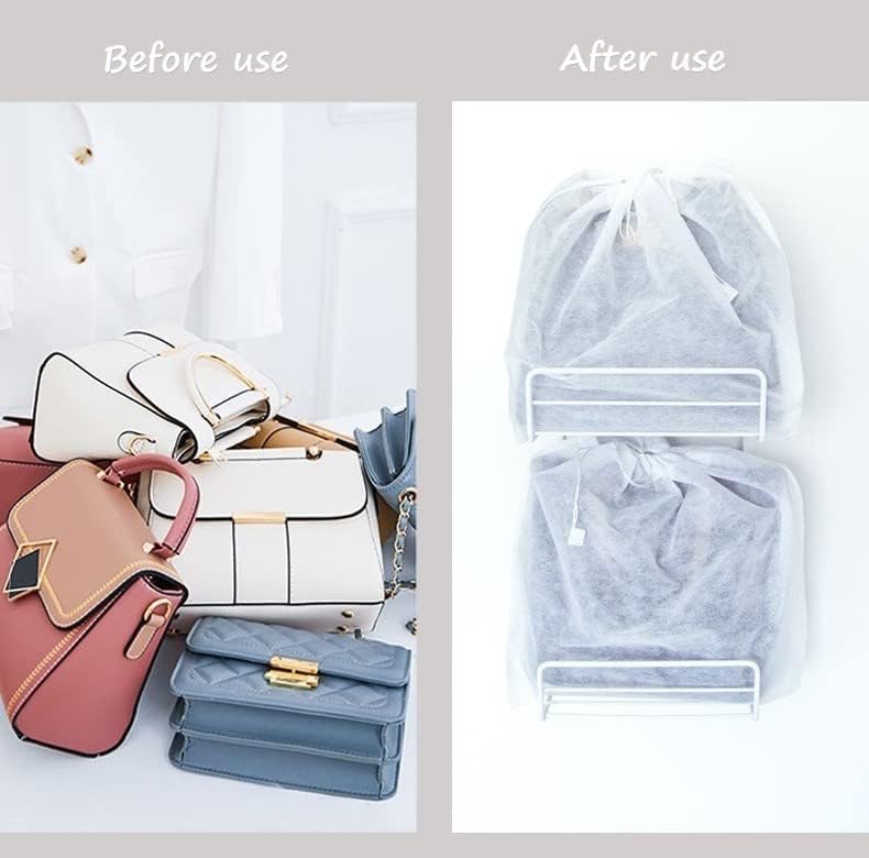 30 eco-friendly travel shoe bag storage bags, non-woven breathable dust-proof bag with rope, suitable for storing shoes and bags, isolate dust and keep shoes and bags clean and tidy. (19.6inX23.62in)