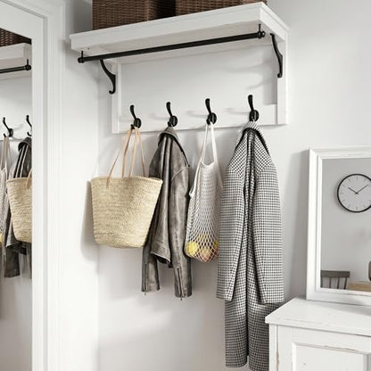 Coat Hooks Heavy Duty - Wall Mount Metal Towel Hooks Screw-in Wall Hooks for Hanging Hat, Towel, Key, Robe, Scarf, Bag, Cap (6 PCS Black)