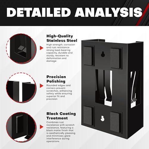 C&T Magnetic Glove Box Holder, Tissue Dispenser, Holds Boxes of Gloves, Towels, Wipes and Tissues,Suitable for Wall mounting, toolboxes, garages, workshops, Offices and Kitchens