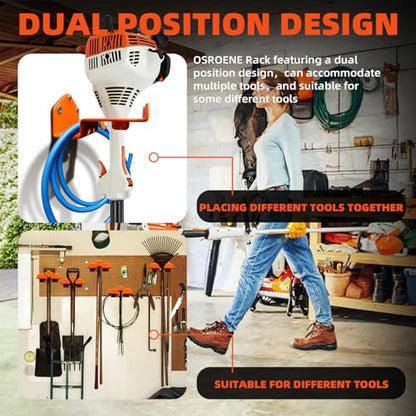 Weedeater Hanger, 2 Pack Weed Eater Hanger for Wall, Weed Wacker Holder | Heavy Duty Weed Wacker Wall Storage Rack, Compatible with Stihl, Weed Eater Hanging Hook for Garage Tool Organization