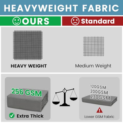 EUTXL 256GSM Heavyweight No Hook Waffle Shower Curtain, Grey, 71x74 | with Snap in Liner, Heavy Duty, Hotel Luxury Spa, Waterproof Fabric, Corner Magnets, 3 in 1 Set, Washable, Hang in Seconds