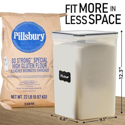 8.5L/287Oz Extra Large Airtight Food Storage Containers (2 PC) with Lids, Kitchen and Pantry Organization Containers for Baking Supplies, Cereal, Flour, Sugar, Rice (BPA Free)