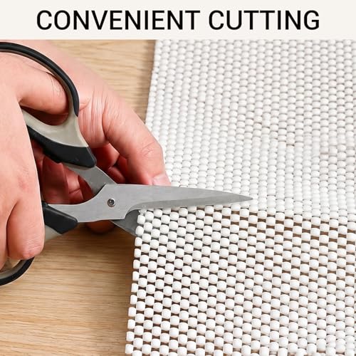 Non Slip Rug Pad Gripper for Hardwood Floors, 9x12 FT Anti Slide Rug Underlay, Eco Safe Odor Free, Cushioned Floor Protector, Cut-to-Size Multi-Purpose Pad
