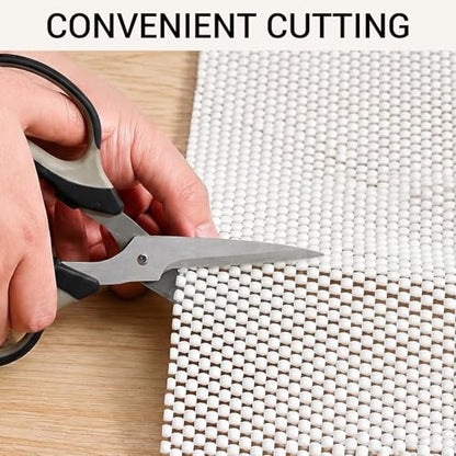 Non Slip Rug Pad Gripper for Hardwood Floors, 9x12 FT Anti Slide Rug Underlay, Eco Safe Odor Free, Cushioned Floor Protector, Cut-to-Size Multi-Purpose Pad