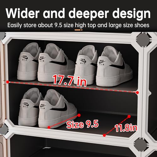 Shoe Rack,Expandable Shoe Cabinet Easy to Assemble. Shoe Storage with Door,Entryway, Closets, Hallway, and Bedroom.Accommodates Up to 40 Pairs of Shoes.