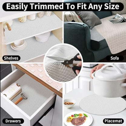 FestiCorp Non Slip Rug Pads 5x7 Ft Non Skid Thick Rug Pad Gripper | Anti-Slip Carpet Rug Mats for Under Area Rugs and Hard Surface Floors Hradwood and Tiles