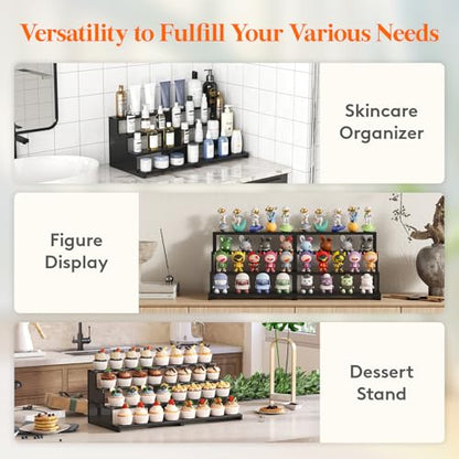 Lifewit Perfume Organizer, Bedroom Decor, Cologne Cupcake Stand, Tool-Free Assembly, Makeup Display Shelf for Vanity Bathroom Counter Storage, Black, 30 cm/12", 1 Pcs
