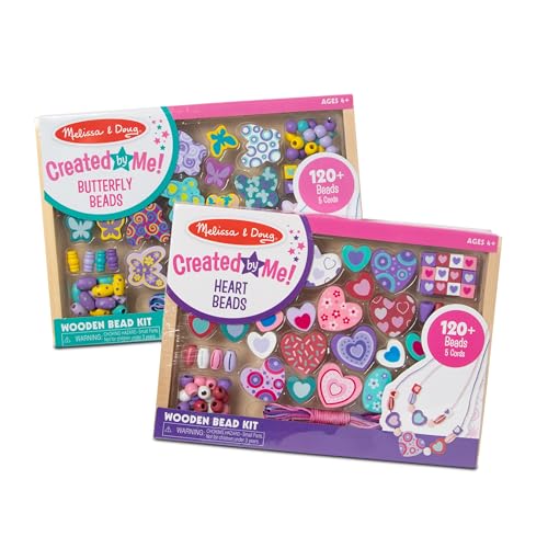 Sweet Hearts and Butterfly Friends Bead Set of 2-2... (Multi-color | Wood)