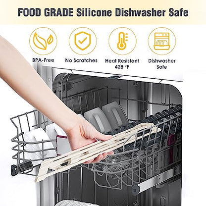 Tomorotec Triangle Roll Up Dish Drying Rack with Silicone Coating, White | 304 Stainless Steel with BPA-Free Silicone, Triangle Design Maximizes Sink Corner Space, Fits Compact Kitchens And RVs