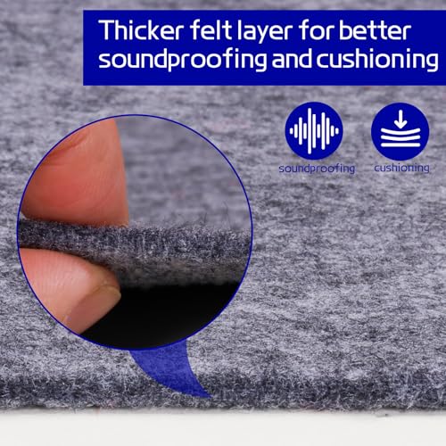 Non Slip Rug Pad 9 x 12 Ft, Extra Large Felt Under Rug Cushioning, Carpet Padding for Area Rugs on Hardwood, Laminate & Tile Floors, Keeps Rugs Secure