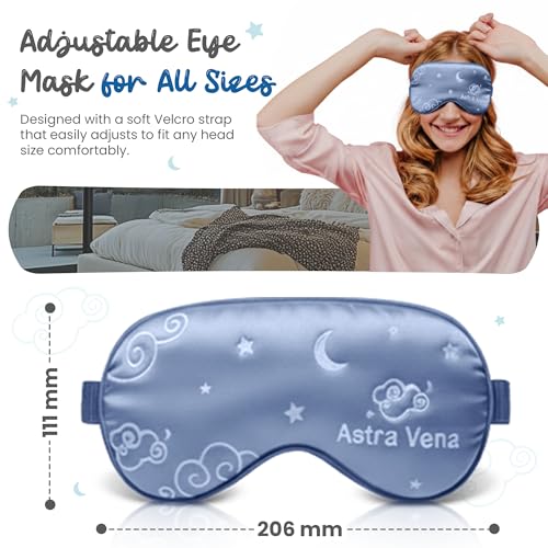 Child Travel Sleep Mask and Pillow Set - 2 in 1 Cute Character Design for Kids Rest, Naps and Relaxation. Soft Comfort with Bag Cover, Perfect for Flights, Car Trips 33cm (Blue)