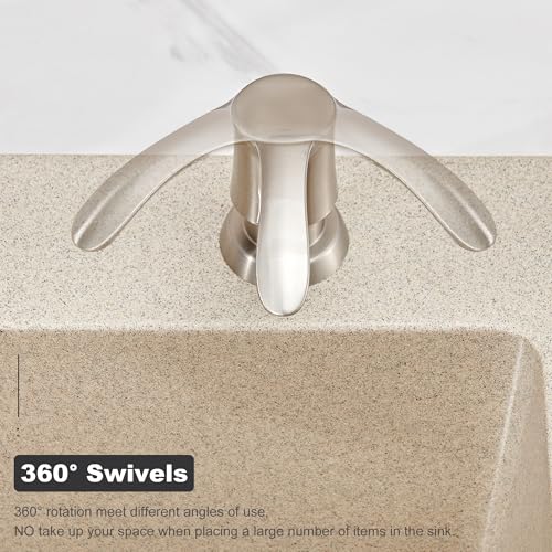 Kitchen Sink Soap Dispenser - Brushed Nickel, G080BN-G | Sink Soap Dispenser Pump with 40" Silicone Soap Dispenser Extension Tube, Say Goodbye to Frequent Refills