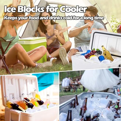 Extra Large Ice Block Mold for Ice Bath,4 Pack 9.4Lbs | Ice Cubes for Cold Plunge or Coolers,Reusable Silicone Ice Mold for Water Chiller,Big Ice Tray,Cold Plunge Accessories
