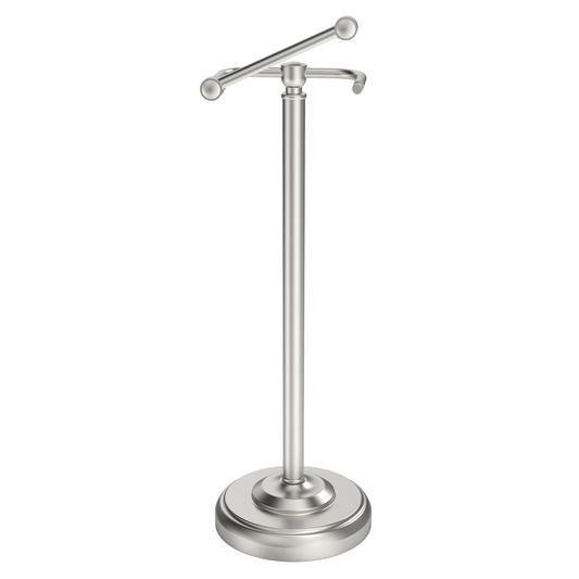 Toilet Paper Holder Stand, Brushed Nickel Toilet Paper Holder Free Standing, Post Pivoting Design & Stable Weighted Base SUS304 Stainless Steel for Bathroom(Mega Roll)