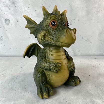 Top Brass Dragon Eyeglasses Holder Stand – Resin Glasses Holder for Desk, Nightstand & Office – 4 ½” Tall Fun Cute Figurine Eyewear Organizer with Soft Pads – Holds Various Types