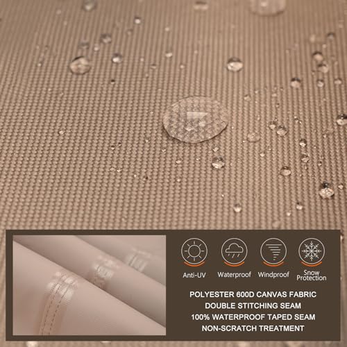 ULTCOVER Patio Deck Box Storage Bench Cover - Waterproof Outdoor Rectangular Fire Pit Table Covers 44 x 28 inch
