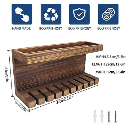 Yamahiko Belt Storage Organizer for Closet, Belt Hanger Wall Mounts with Double Shelving Platform, Belt Rack Holder Shelf for Closet Door, Wall Closet Organizer Tie Belt Hanger Rack for Men Women