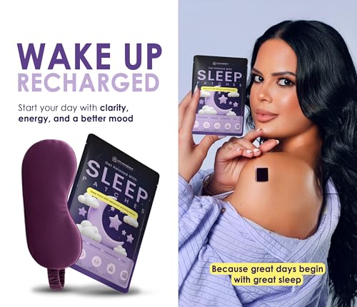 Life Management Sleep Patches for Adults, Overnight Topical Patches with Melatonin, Magnesium, Valerian Root & Hops, Bedtime Routine Stickers, 30 Count
